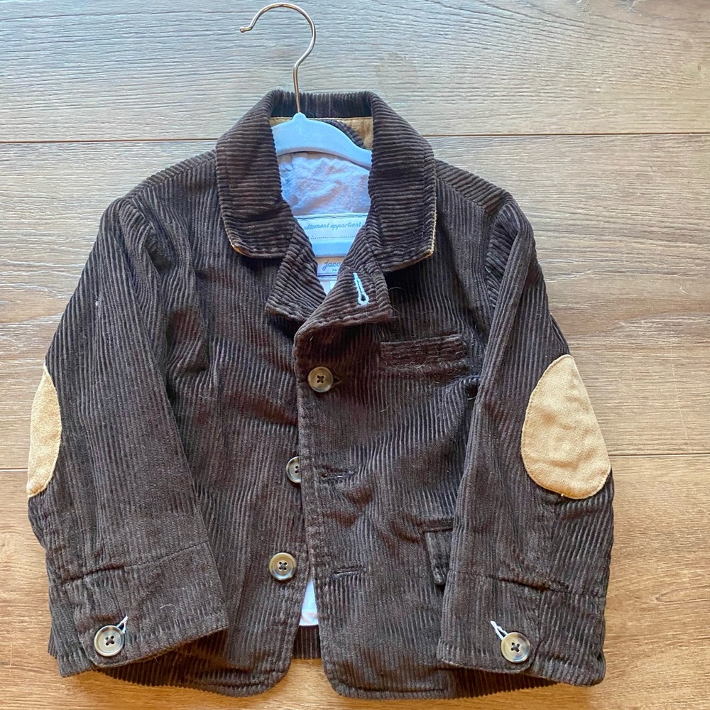 2T Jacadi Brown Corduroy Jacket with elbow patches